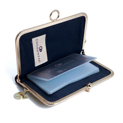 COCOONESE Kiss Clasp Card Holder - Fall (Navy Blue) 3