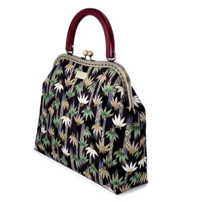 COCOONESE Clasp Handbag - Bamboo Forest (Black) 2
