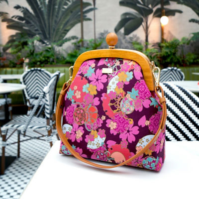COCOONESE Jupiter Clasp Shoulder Bag - Sakura Clouds (Pink) 6