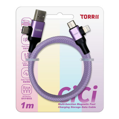 Torrii CICI 4-in-1 Multi-Function Magnetic Fast Charging Cable (1M) 1