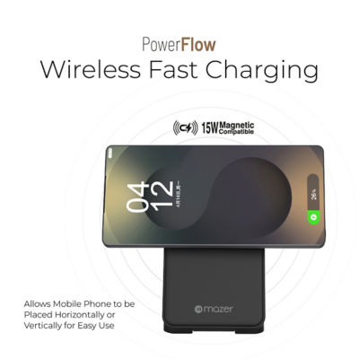 Mazer 23W Magnetic 3-in-1 Foldable Wireless Charger (Samsung Edition) - M-MagFold13S 5