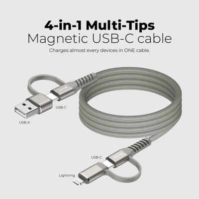 Mazer InfiniteLink COBRA 60W Magnetic Organizer 4-in-1 Fast Charging Cable - M-COBRA-C61Duo 5