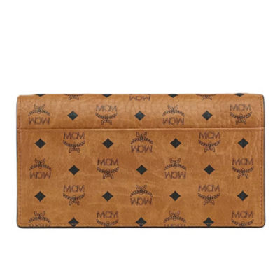MCM Aren Crossbody Wallet in Visetos (Cognac) 4