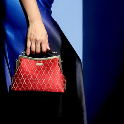 COCOONESE Amber Resin Top Handle Bag - Royal Crest 5