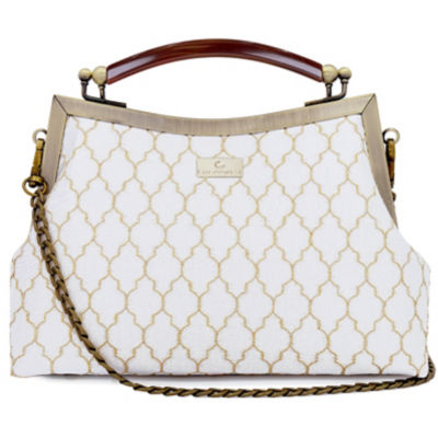 COCOONESE Amber Resin Top Handle Bag - Royal Crest 1