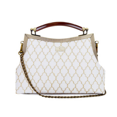 COCOONESE Amber Resin Top Handle Bag - Royal Crest 3