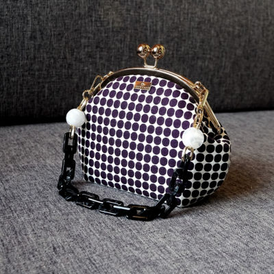 COCOONESE Acrylic Chain Handle Clasp Sling Bag - Polka Dot 6