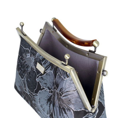 COCOONESE Amber Resin Top Handle Bag - Gold Lily (GY) 3