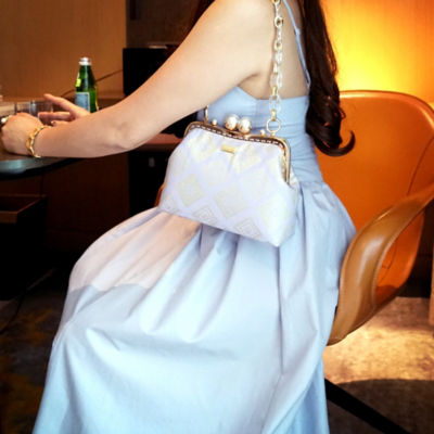 COCOONESE Acrylic Chain Songket Shoulder Bag - Grayles 4