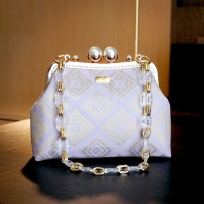COCOONESE Acrylic Chain Songket Shoulder Bag - Grayles 5