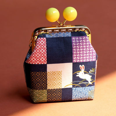 COCOONESE Clutch Purse - Bunny with Checkered (Blue) 4