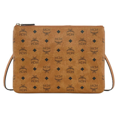 MCM Crossbody Pouch in Visetos Original (Cognac) 1