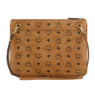 MCM Crossbody Pouch in Visetos Original (Cognac) 2