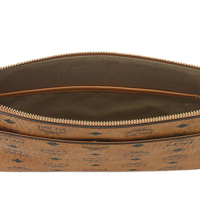 MCM Crossbody Pouch in Visetos Original (Cognac) 4