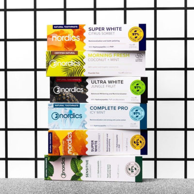 Nordics Natural Toothpaste Ultra White Jungle Fruit with Hydroxyapatite 75ml 3
