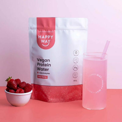 Happy Way Vegan Protein Water Powder Sour Berry 420g 3