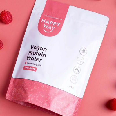 Happy Way Vegan Protein Water Powder Sour Berry 420g 4