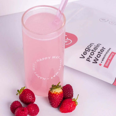 Happy Way Vegan Protein Water Powder Sour Berry 420g 6