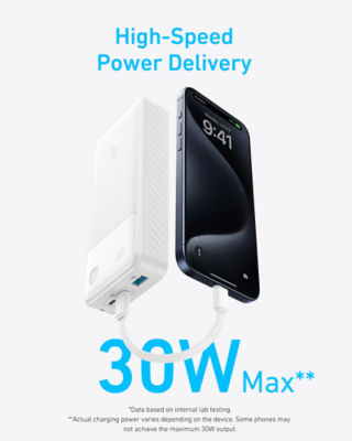 Anker Powercore Power Bank 20000mAh 30W Fast Charging USB C Lanyard Cable A1384 2