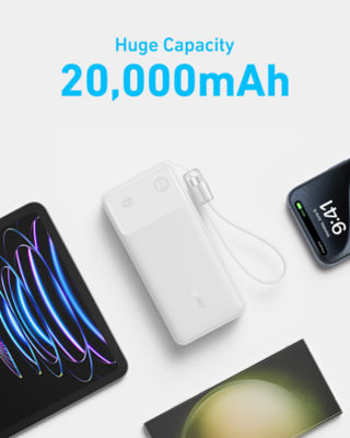 Anker Powercore Power Bank 20000mAh 30W Fast Charging USB C Lanyard Cable A1384 3
