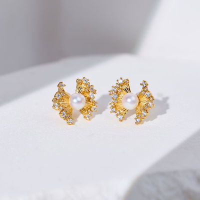 Pearly Lustre Freshwater Pearl Earrings WE01002 | RIBBON 2