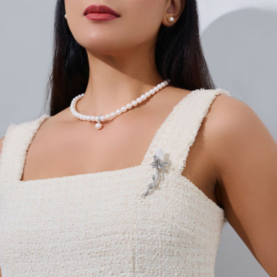 Pearly Lustre Elegant Baroque Pearl Brooch WC00086 3