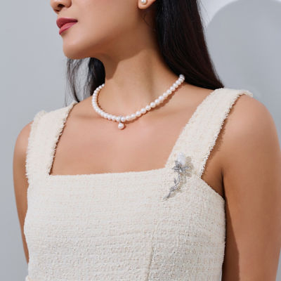 Pearly Lustre Elegant Baroque Pearl Brooch WC00086 7