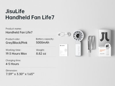 Jisulife Handheld Fan Life7 5000mAh 8