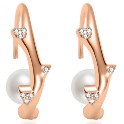 Pearly Lustre Top Grade Freshwater Pearl Earrings WE00888 | ROSE 1