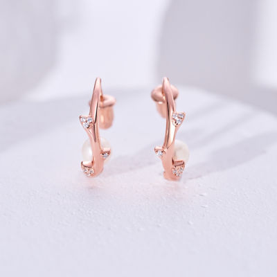Pearly Lustre Top Grade Freshwater Pearl Earrings WE00888 | ROSE 2
