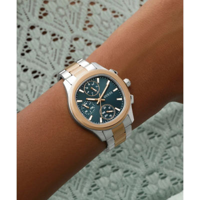 GUESS Women's 36mm Silver-Tone/Rose Gold-Tone Case & Silver-Tone/Rose Gold-Tone Stainless Steel Watch (GW1031L5) 6