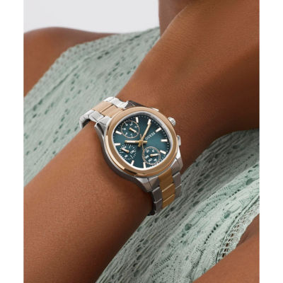 GUESS Women's 36mm Silver-Tone/Rose Gold-Tone Case & Silver-Tone/Rose Gold-Tone Stainless Steel Watch (GW1031L5) 7