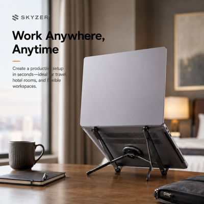 SKYZER MAC102 | Multi-Purpose Travel Laptop & Smartphone Stand 3