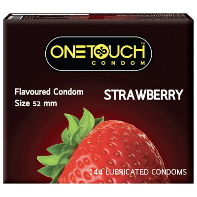 OneTouch Strawberry Flavoured Condom 144s 1