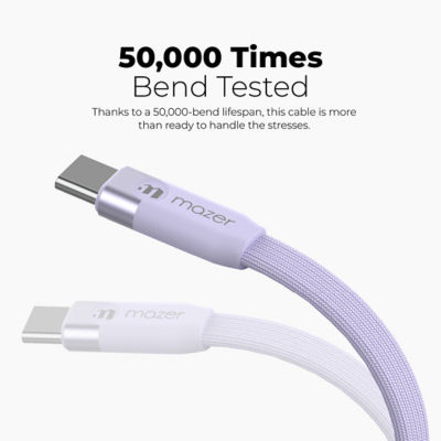 Mazer InfiniteLink Flat Magnetic 240W USB-C Fast Charging Cable - M-Cobra30 4