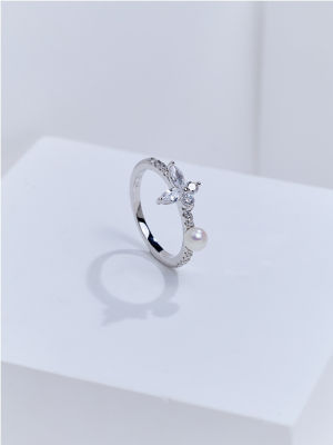 Pearly Lustre Top Grade Freshwater Pearl Ring WR00443 | BUTTERFLY 4