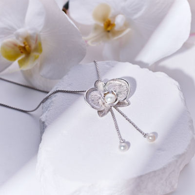 Pearly Lustre Top Grade Freshwater Pearl Necklace WN00934 | ORCHID 2