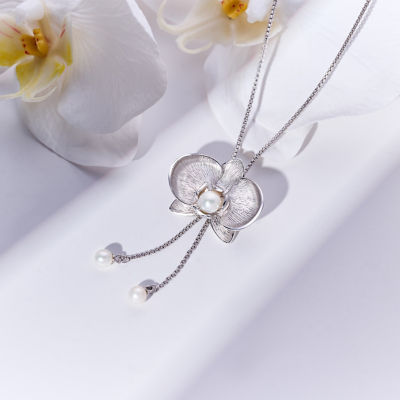 Pearly Lustre Top Grade Freshwater Pearl Necklace WN00934 | ORCHID 3