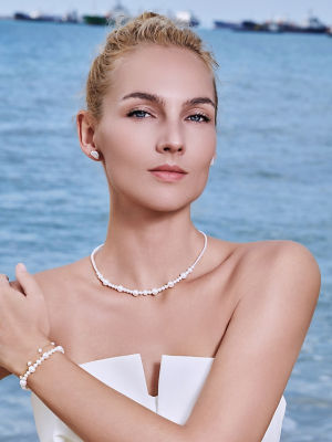 Pearly Lustre Top Lustre Freshwater Pearl Necklace WN00913 | RHYTHM 7