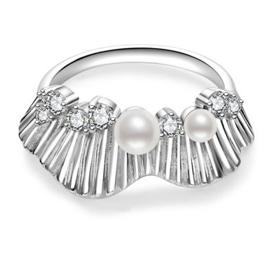 Pearly Lustre Top Grade Freshwater Pearl Ring WR00440 | LADY BOSS 1