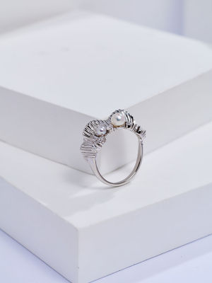 Pearly Lustre Top Grade Freshwater Pearl Ring WR00440 | LADY BOSS 4