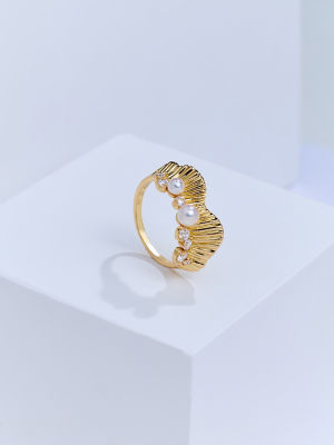 Pearly Lustre Top Grade Freshwater Pearl Ring WR00460 | LADY BOSS 4