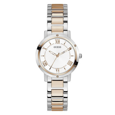 GUESS Women's 34mm Silver-Tone/Rose Gold-Tone Case & Silver-Tone/Rose Gold-Tone Stainless Steel Watch (GW0404L3) 1