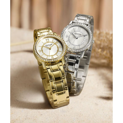 GUESS Women's 28mm Gold-Tone Case & Gold-Tone Stainless Steel Watch (GW0468L2) 5