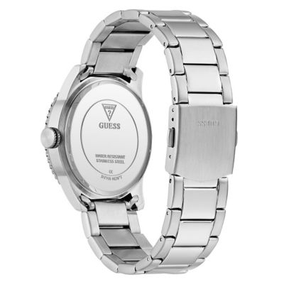 GUESS Men's 42mm Silver-Tone Case & Silver-Tone Stainless Steel Watch (GW0889G1) 4