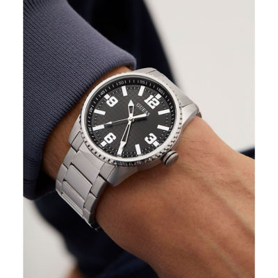 GUESS Men's 42mm Silver-Tone Case & Silver-Tone Stainless Steel Watch (GW0889G1) 5