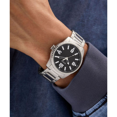 GUESS Men's 42mm Silver-Tone Case & Silver-Tone Stainless Steel Watch (GW0889G1) 7