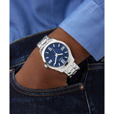 GUESS Men's 44mm Silver-Tone Case & Silver-Tone Stainless Steel Watch (GW1008G1) 6