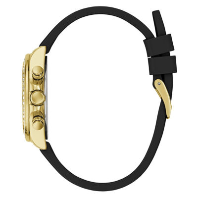 GUESS Women's 36mm Gold-Tone Case & Black Silicone Watch (GW1038L2) 3