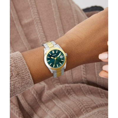 GUESS Women's 32mm Silver-Tone/Gold-Tone Case & Silver-Tone/Gold-Tone Stainless Steel Watch (GW0934L3) 7